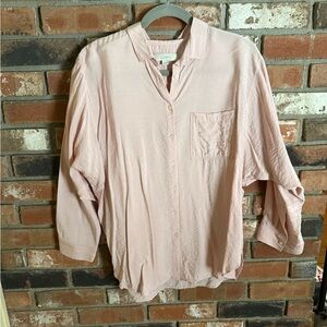 LOFT Light Pink Casual Blouse